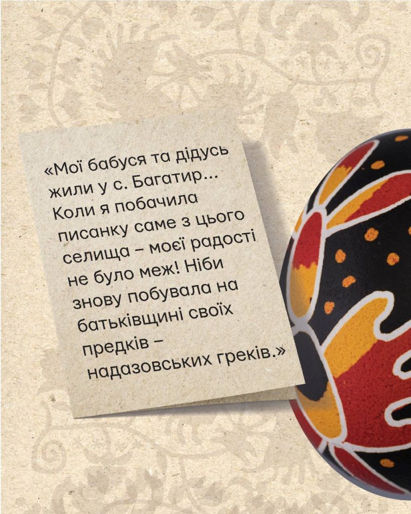 Слова з книги відгуків Музею Івана Гончара про виставку “Іканича: маріупольська писанка”